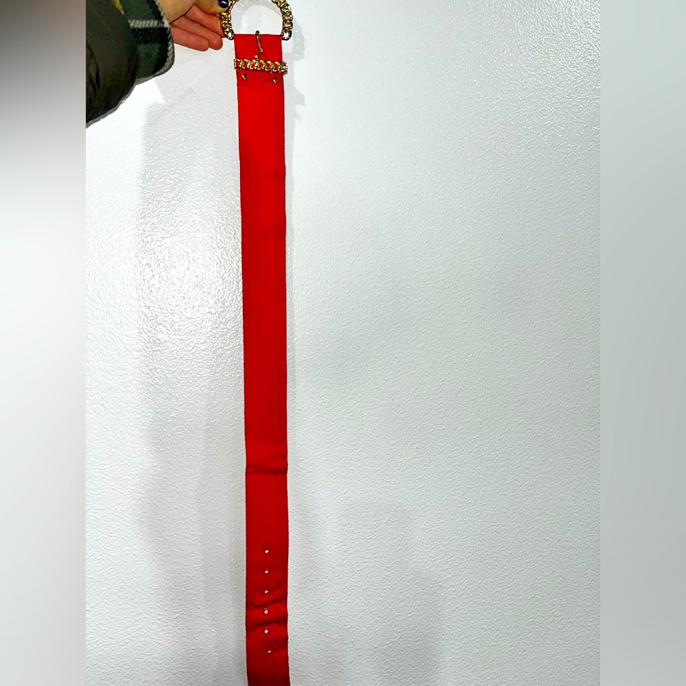 #24 Women’s Red & Gold Belt For Dress Or Waist